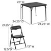 Flash Furniture 24" X 24" X 20.25", Vinyl Top, Black JB-9-KID-BK-GG